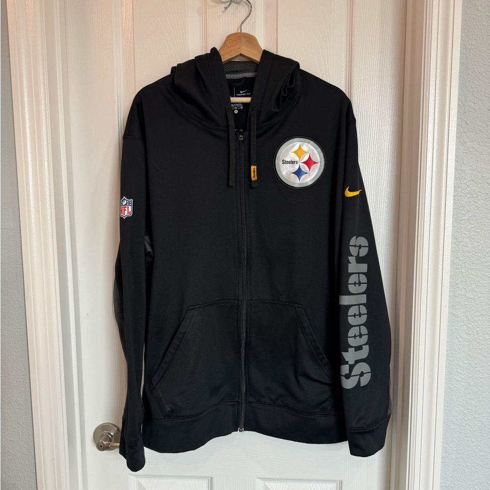 Nike On Field Therma Fit Steelers Zip Up Hoodie XL